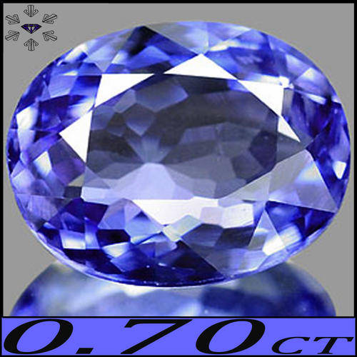 0.70 CT CALIBRATED RED FIRE SPARKLING, DEEP VIOLET BLUE  TANZANITE, AN  IMMACULATE  NATURAL GEM.