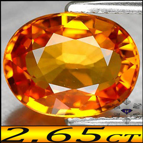 2.65 CT GRACIOUS GOLDEN GLOWING SONGEA SUNSHINE SAPPHIRE, A NATURAL PRISTINE OVAL POLISHED GEMSTONE.