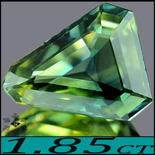 1.85 CT FANTASTIC FANCY POLISHED TANTALISING TRI-PARTY COLOURED NATURAL SAPPHIRE GEMSTONE.