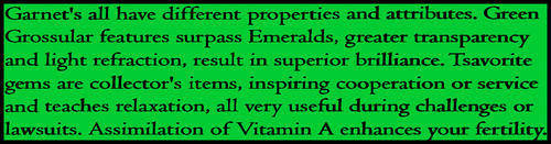 RARE COLLECTABLE TANZANIAN, KENIAN TSAVORITE AND MALI, NIGERIAN OR MADAGASCAR GARNETS PERFECT