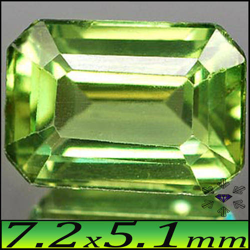 APETITE UNHEATED NATURAL APPLE GREEN GEMSTONE POLISHED IN AN OCTAGON.