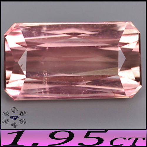 1.95 CT NATURAL UNTREATED AZALEA PINK TOURMALINE, A LIP SMACKING SCISSOR POLISHED GEMSTONE.