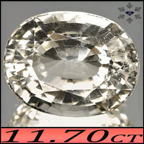 11.70CT IMPERIAL CHAMPAGNE TOPAZ [IF] ~ NATURAL UNHEATED OVAL BRAZILIAN GEMSTONE.