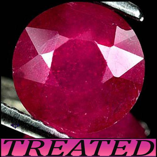 TOP RICH RED ROUND POLISHED MADAGASCAN RUBY, A LEAD GLASS TREATED GEMSTONE.