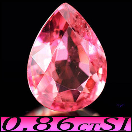 0.86CT PINK TOURMALINE ~ NATURAL UNTREATED PEAR GEMSTONE FROM MOZAMBIQUE.