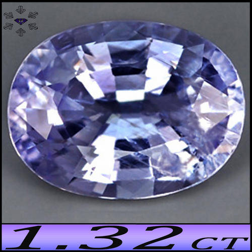 1.32CT VIOLET BLUE TANZANITE [SI], A MAGNIFICENT OVAL GEMSTONE WITH BRILLIANT FIRE.