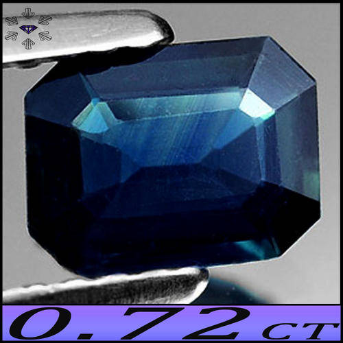 0.72CT MEDIUM DEEP BLUE [VS] ~ UNHEATED OCTAGON POLISHED GEM FROM DODOMA TANZANIA