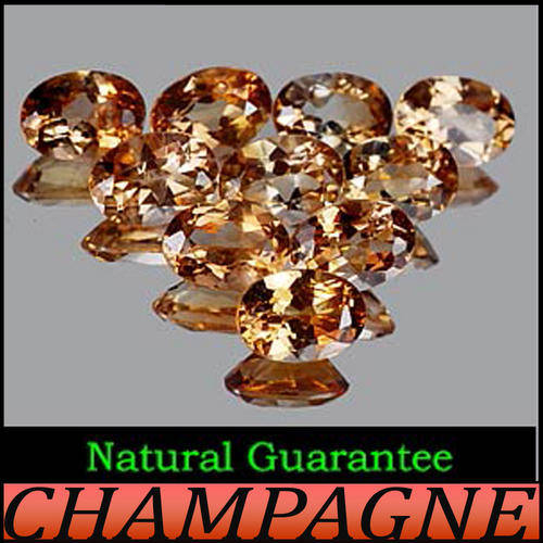 1.00CT LIGHT IMPERIAL PAIR OF TOPAZ [VVS] UNHEATED NATURAL BRILLIANT OVALS
