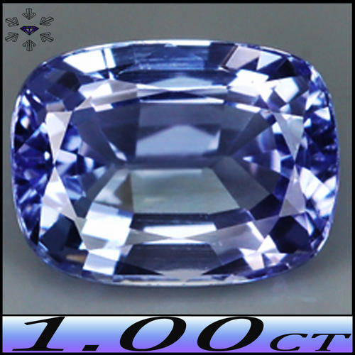 1.00ct VIVID VIOLET BLUE TANZANITE [VVS] ~ NATURAL INVESTMENT CLASSIC CUSHION GEM
