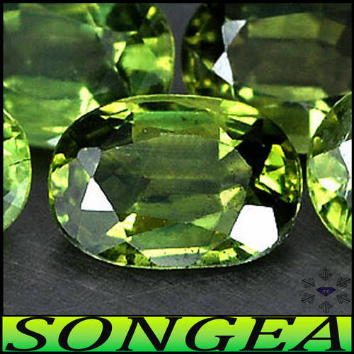 2.69CT CALIBRATED SAPPHIRES [VVS] FIVE UNHEATED VIVID GREEN OVAL SONGEA GEMS