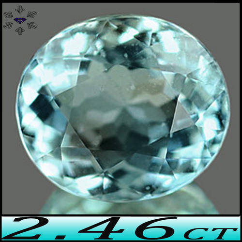 2.46CT GEM SKY BLUE AQUAMARINE [VS] PRISTINE UNHEATED BRAZILIAN OVAL