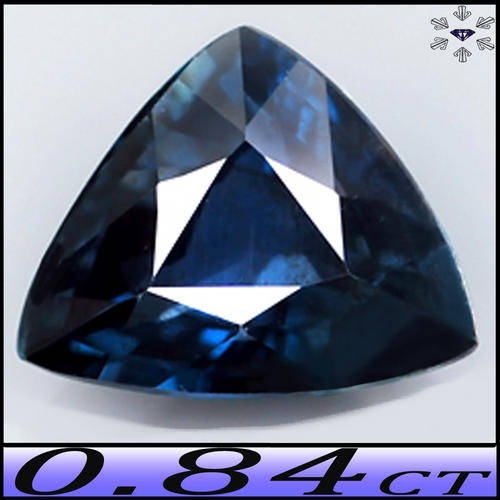 0.84ct 100% NATURAL UNHEATED SAPPHIRE [SI] ~ BLAZING GREENISH BLUE TRILLIANT GEMSTONE