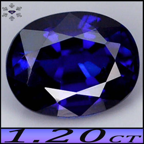 1.20CT VIOLETISH VIVID BLUE SAPPHIRE - FIRE FLASHING MADAGASCAN EYE CLEAN OVAL