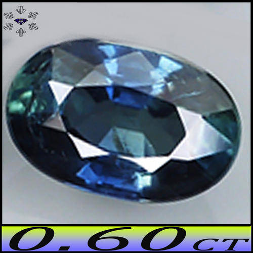 0.60CT UNHEATED TRI-COLOUR SAPPHIRE [SI] - GREENISH-PURPLE-BLUE CHANTHABURI OVAL