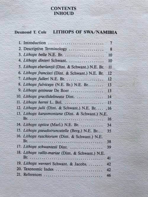 Lithops of SWA / Namibia - Desmond Cole