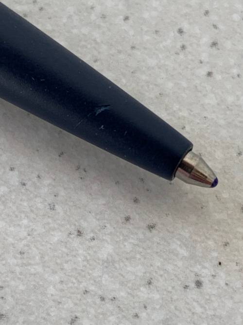 Montblanc Ballpoint Pen - Dark Blue Epoxy with Gold Trim - 1980s