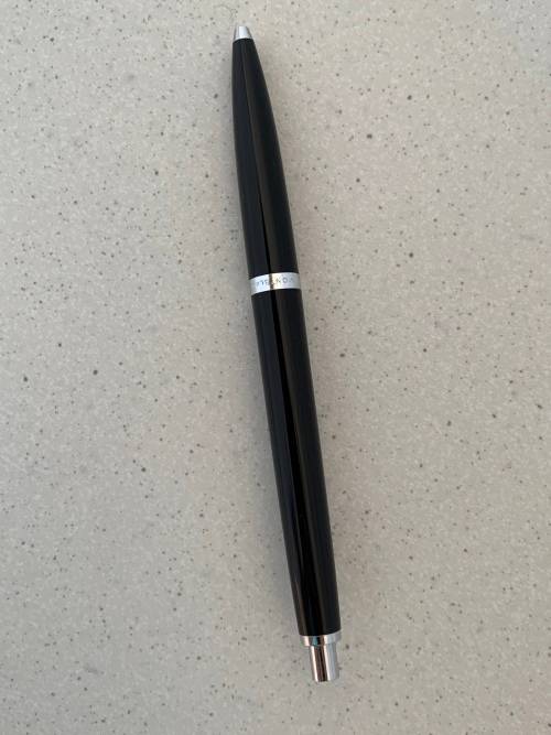 Vintage 1970s Montblanc beautiful black and chrome ballpoint pen