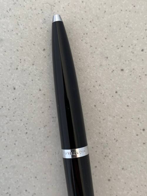 Vintage 1970s Montblanc beautiful black and chrome ballpoint pen