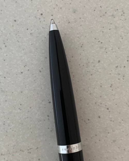 Vintage 1970s Montblanc beautiful black and chrome ballpoint pen