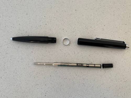 Vintage 1970s Montblanc beautiful black and chrome ballpoint pen