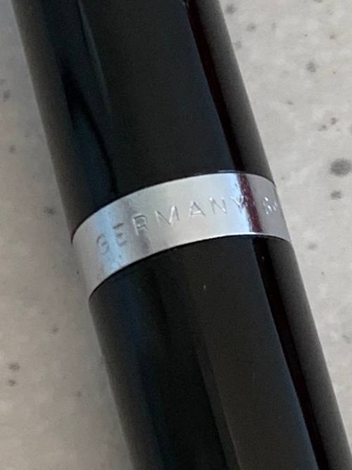 Montblanc Vintage 1970s Black Precious Resin and Chrome Ballpoint Pen