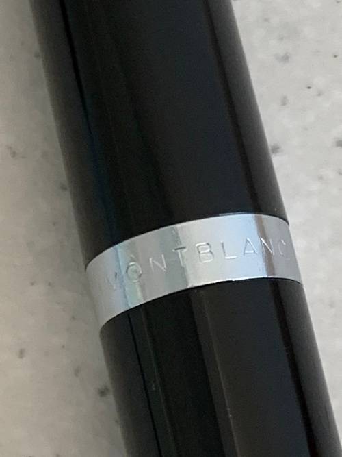 Montblanc Vintage 1970s Black Precious Resin and Chrome Ballpoint Pen