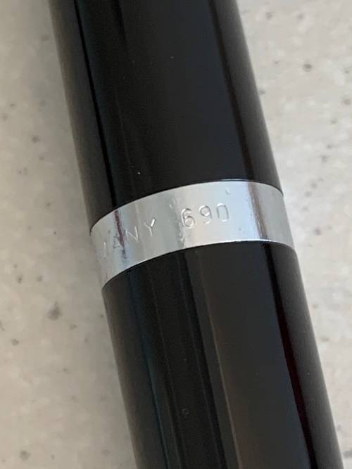 Montblanc Vintage 1970s Black Precious Resin and Chrome Ballpoint Pen