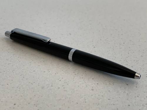Montblanc Vintage 1970s Black Precious Resin and Chrome Ballpoint Pen