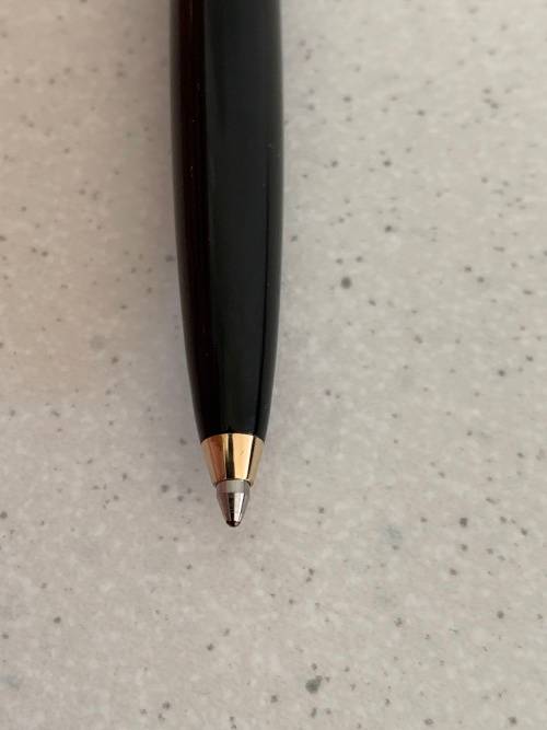 Vintage 1960s Montblanc Meisterstuck Black Resin and Gold Trim Ballpoint Pen