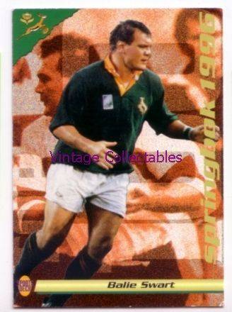 SPRINGBOKS 1996 Rugby Card - BALLIE SWART #04