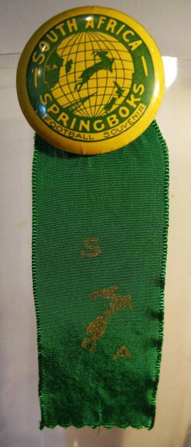 1956 SPRINGBOK Rugby Tour - Ribbon Pin Badge *RARE*