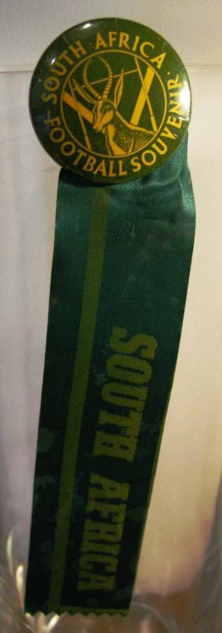South Africa 1960s Springbok Rugby Badge with Ribbon