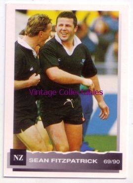 All Blacks 1994 Rugby Trading Card - SEAN FITZPATRICK - 69/90