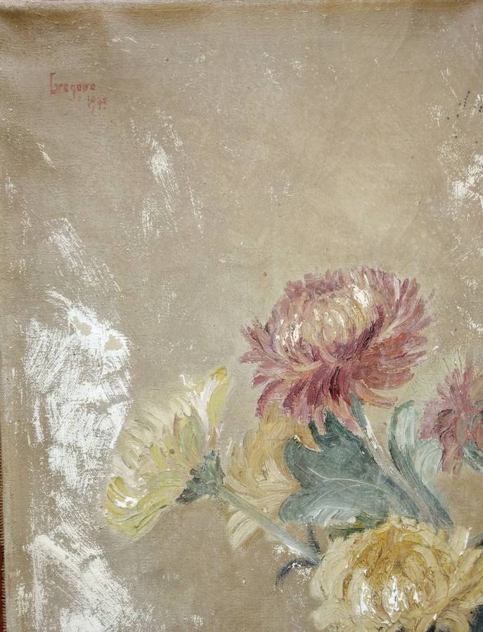 Very old oil painting on canvas signed Gregoire?!!