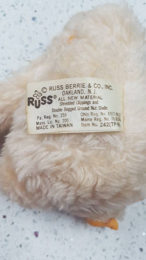 SUPER CUTE! Vintage Russ Berrie Baby Gonga Gorilla