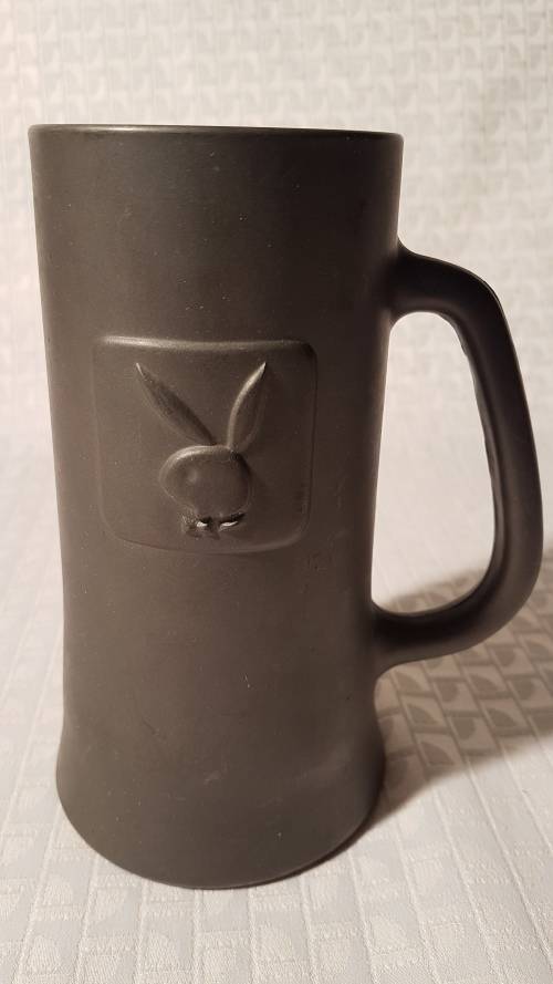 Vintage PLAYBOY Heavy Glass Bottom Beer Mug/Stein
