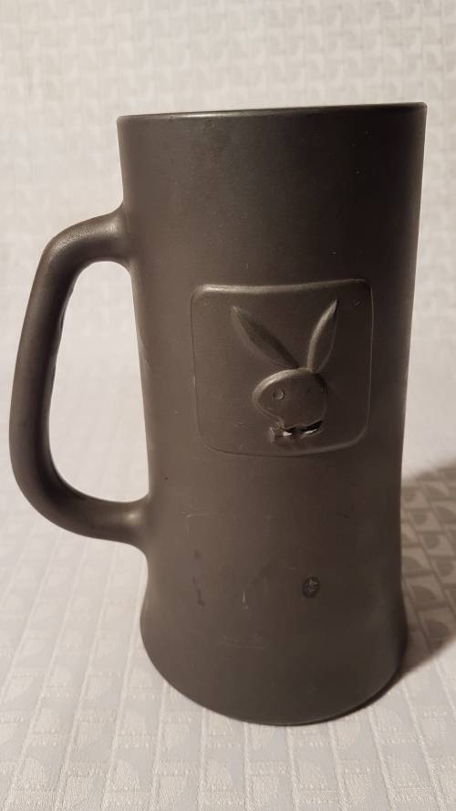 Vintage PLAYBOY Heavy Glass Bottom Beer Mug/Stein