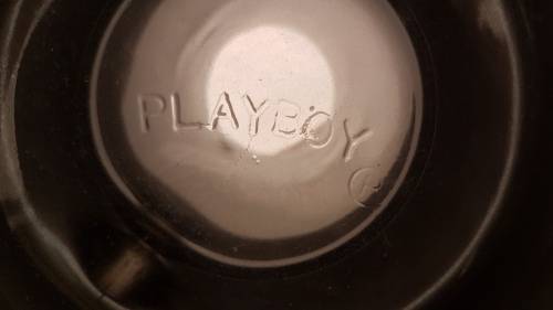 Vintage PLAYBOY Heavy Glass Bottom Beer Mug/Stein