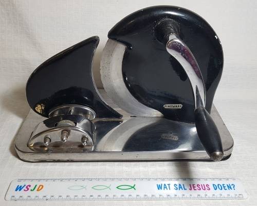 Rare Vintage Enamel Bread/Meat slicer!!!