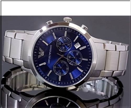 EMPORIO ARMANI AR2448 BRAND NEW - STAINLESS STEEL CHRONOGRAPH WATCH
