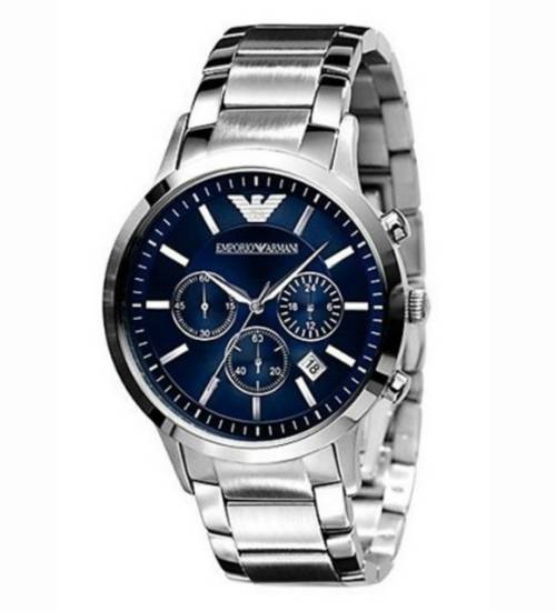 EMPORIO ARMANI AR2448 BRAND NEW - STAINLESS STEEL CHRONOGRAPH WATCH