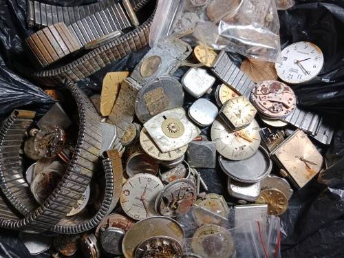 Big lot of watch movements for spears