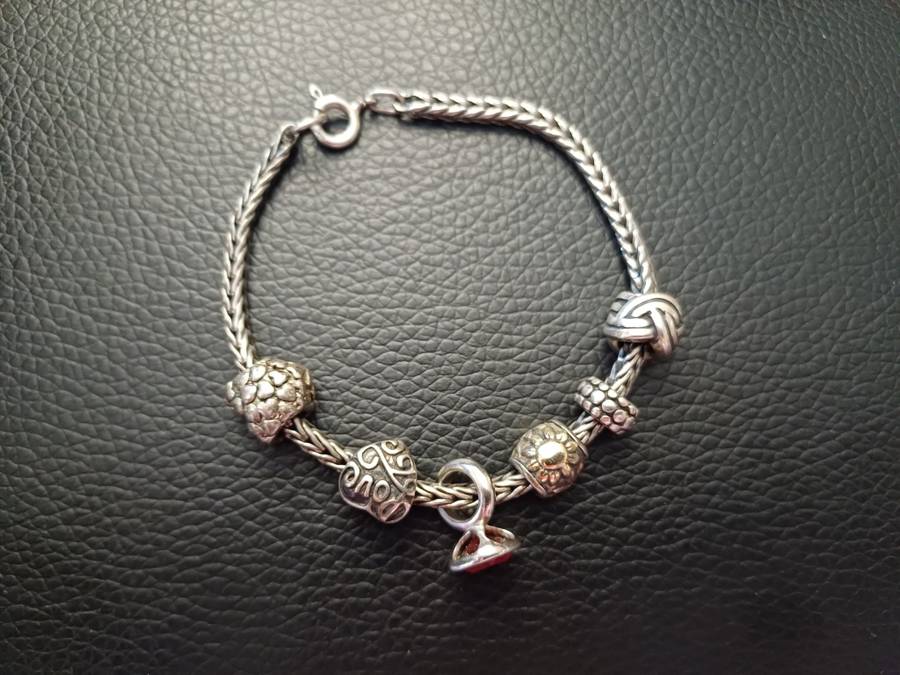 Pandora Style Sterling Silver Bracelet