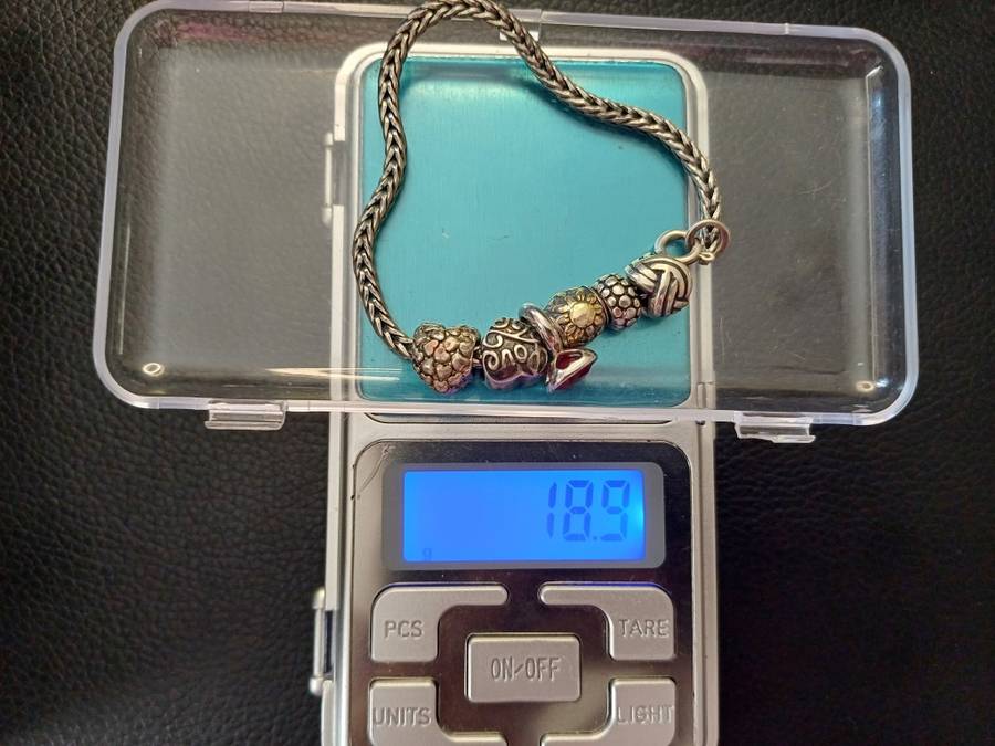 Pandora Style Sterling Silver Bracelet