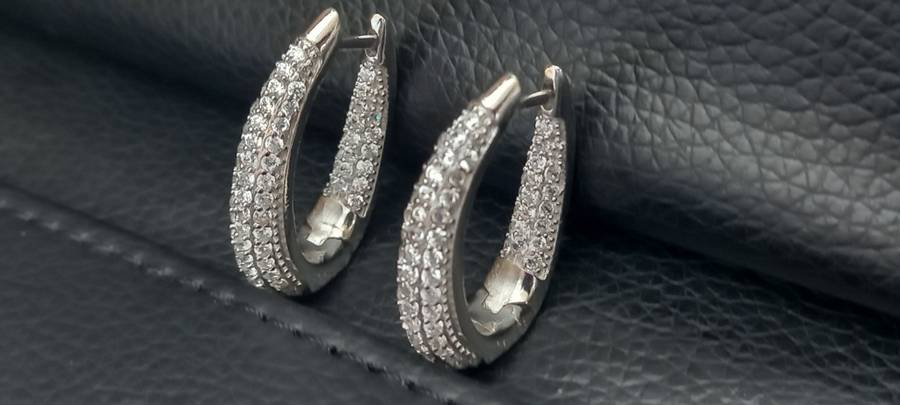 Sterling Silver Earrings CZ