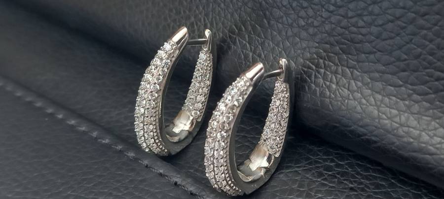 Sterling Silver Earrings CZ