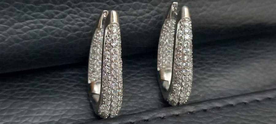 Sterling Silver Earrings CZ