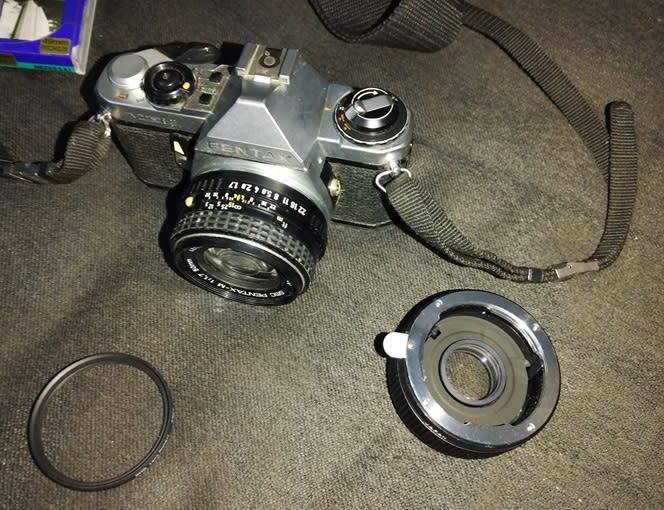 Pentax ME Super 35mm SLR Film Camera with Accessories