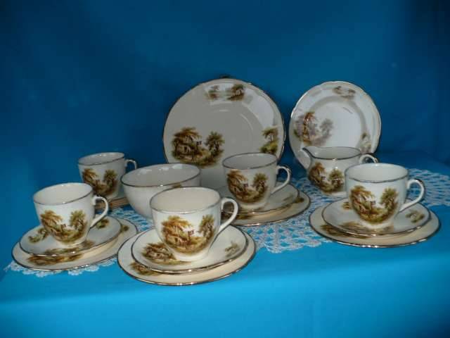 ALFRED MEAKIN "COUNTRY LIFE"'THE INN" PART TEA SET