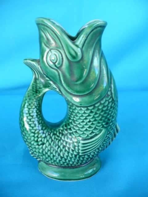 VINTAGE GREEN FISH DARTMOUTH POTTERY
